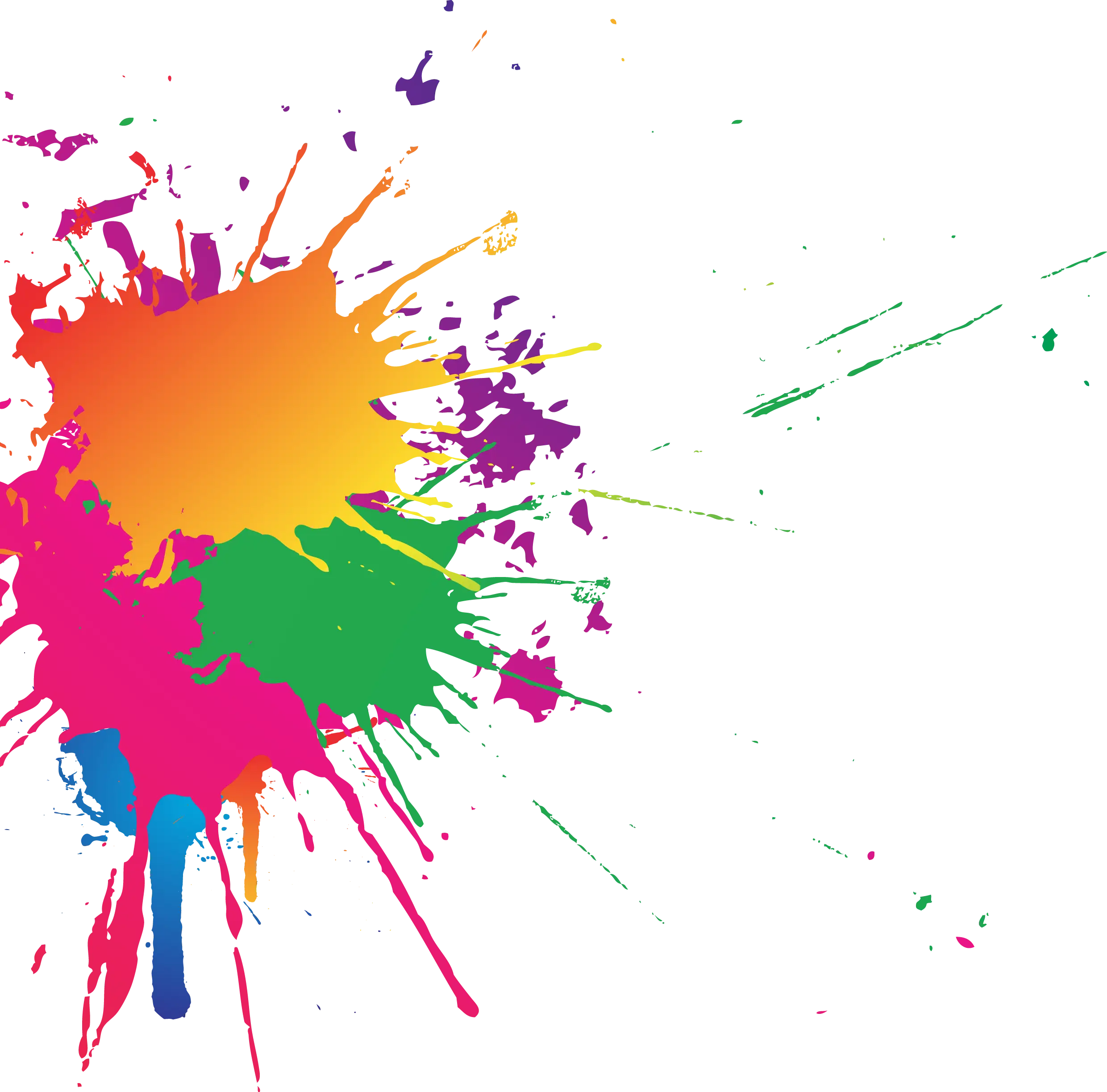 Colorful Splatter of Paint Artwork