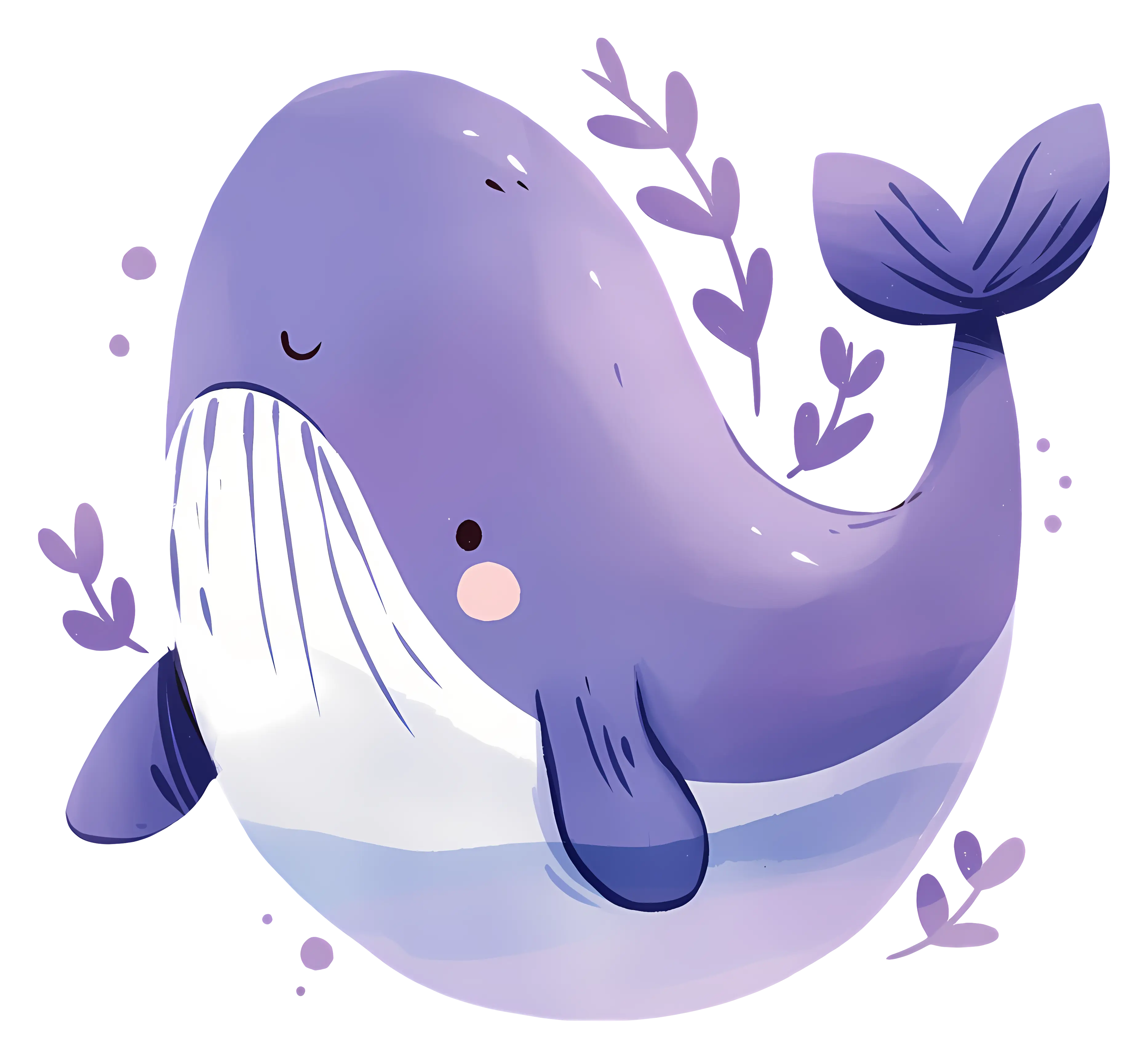 Cute Purple Whale