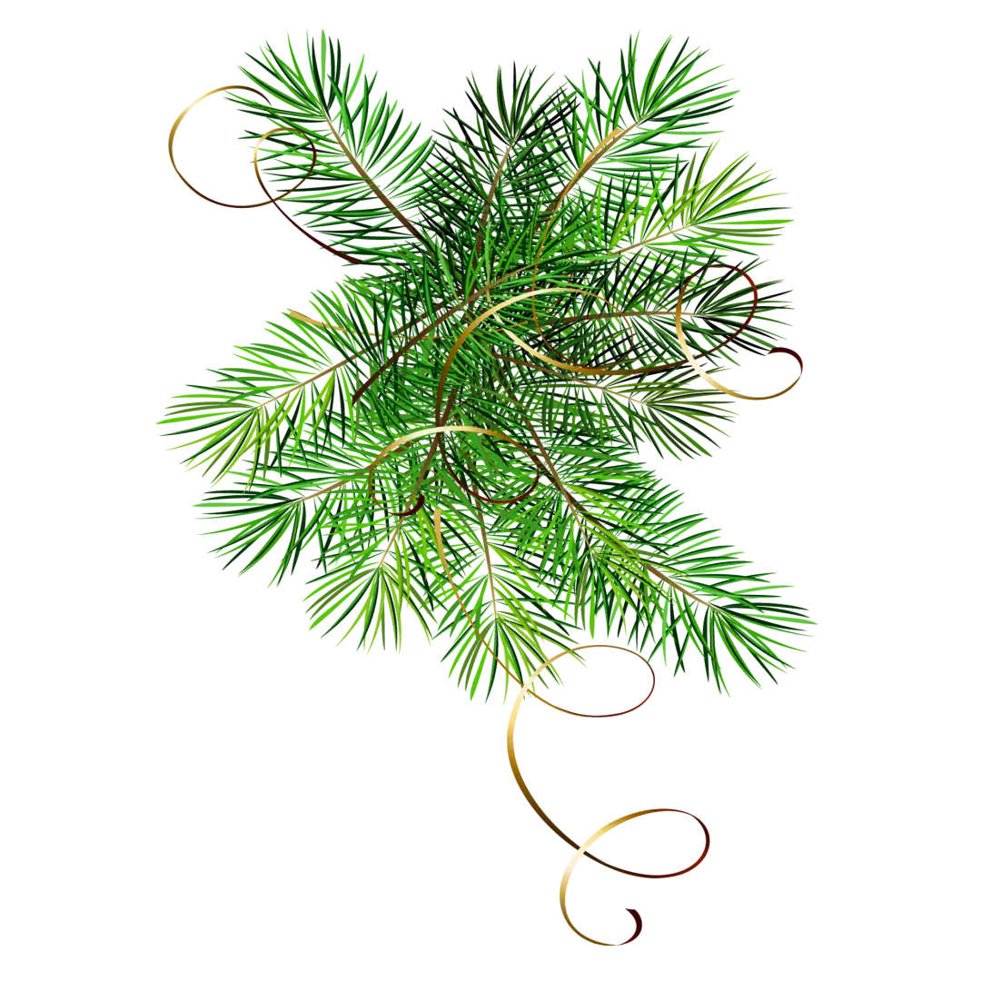 Festive Pine Tree Branch Decoration