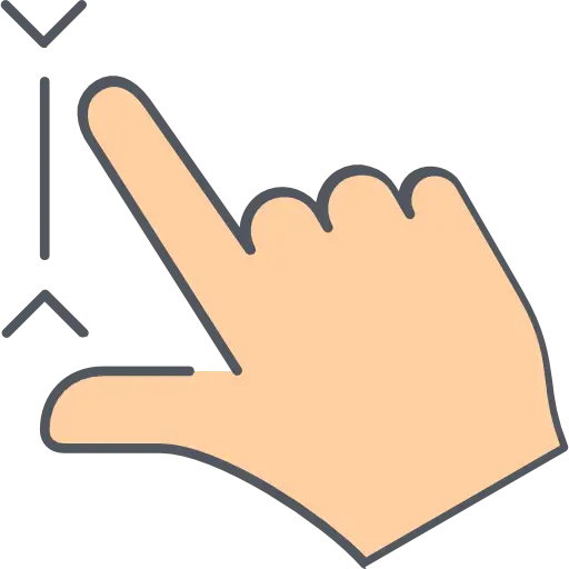 Scroll Gesture Hand Icon