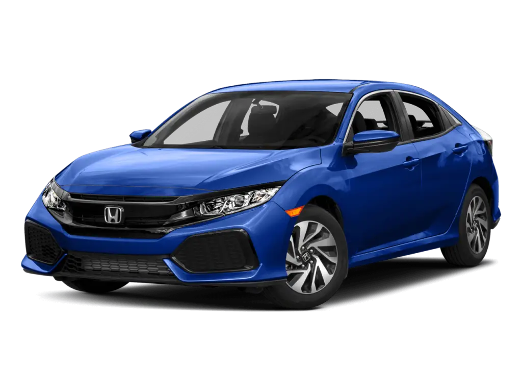 Blue Honda Compact Car