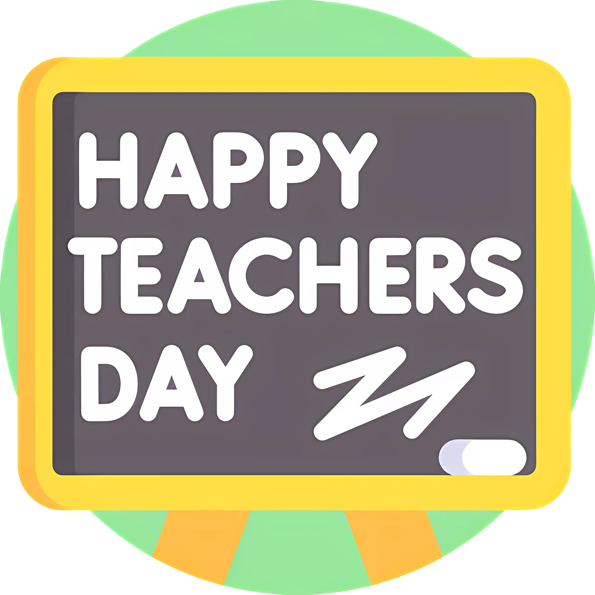 Happy Teachers Day Chalkboard Sign