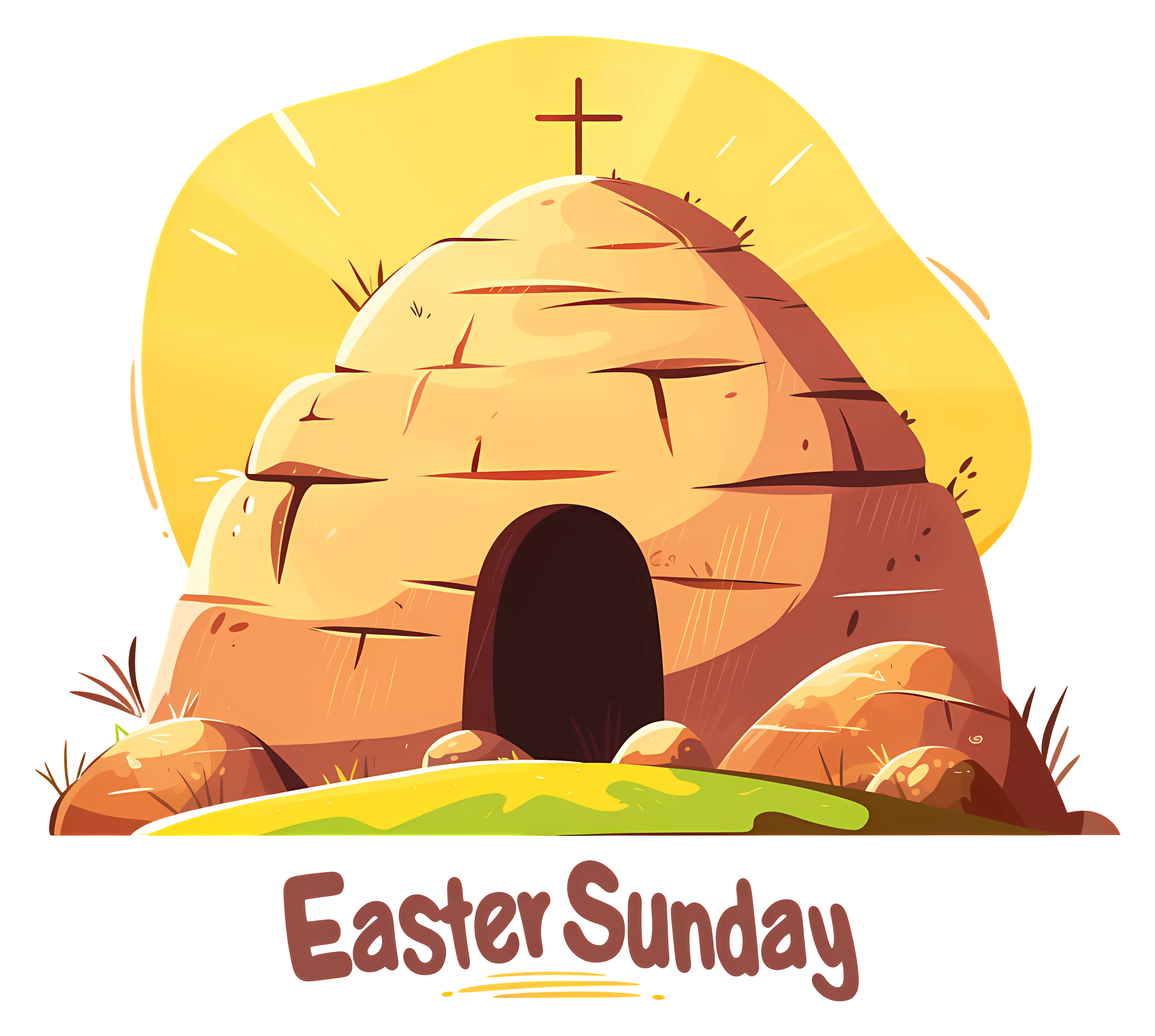 Easter Sunday Tomb Illustration