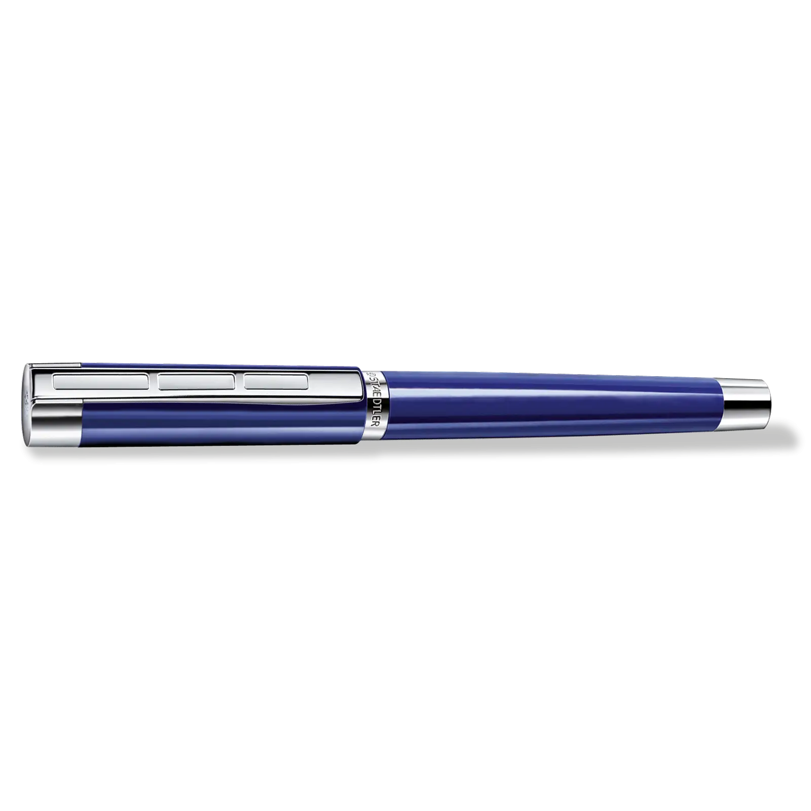 Blue Pen with Chromed Details