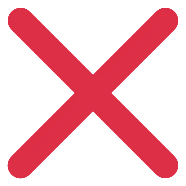 Red Cross Icon as Error Symbol