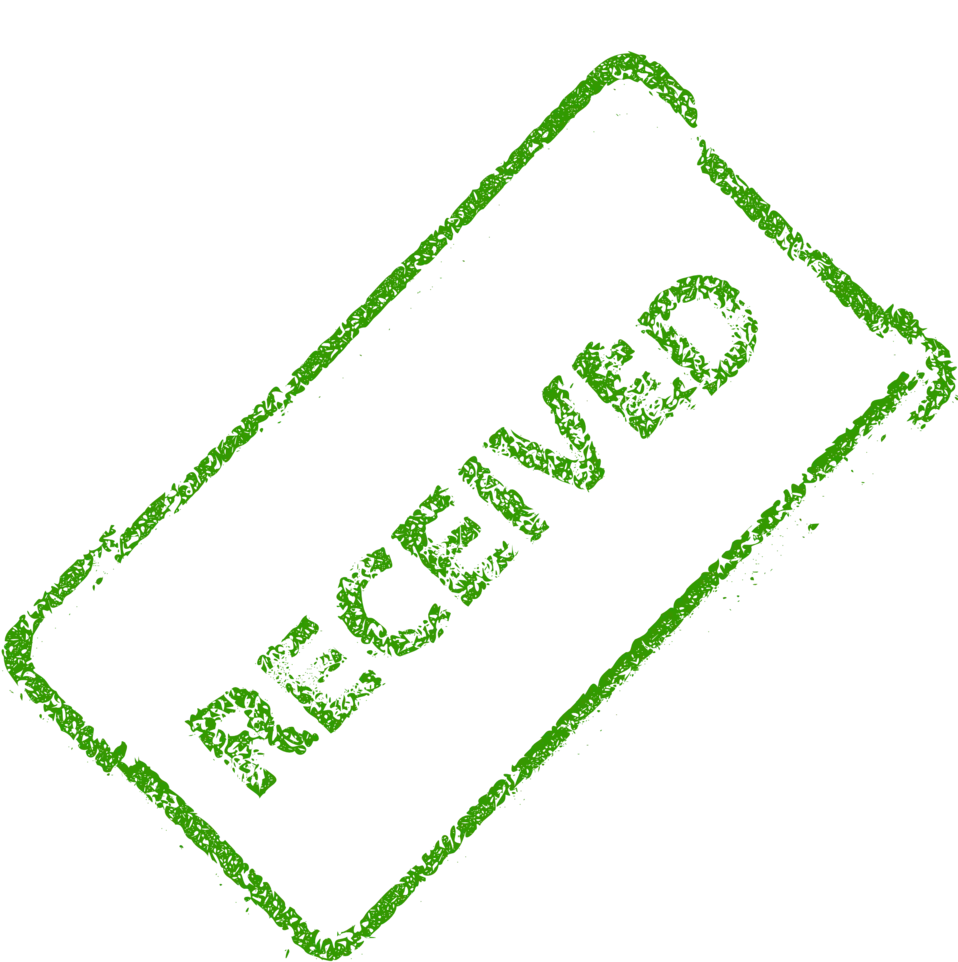Green Received Stamp