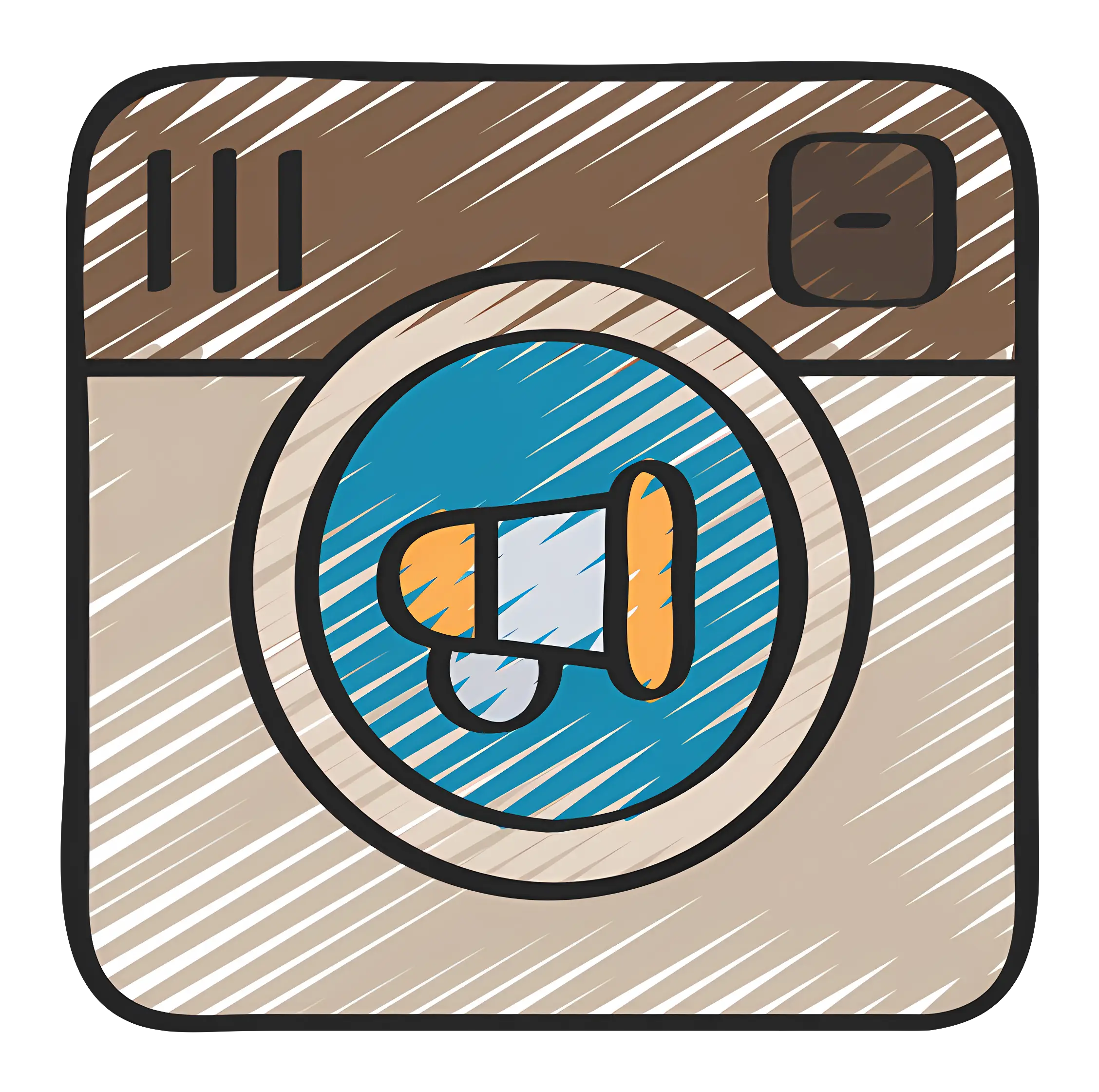 Camera Icon with Megaphone