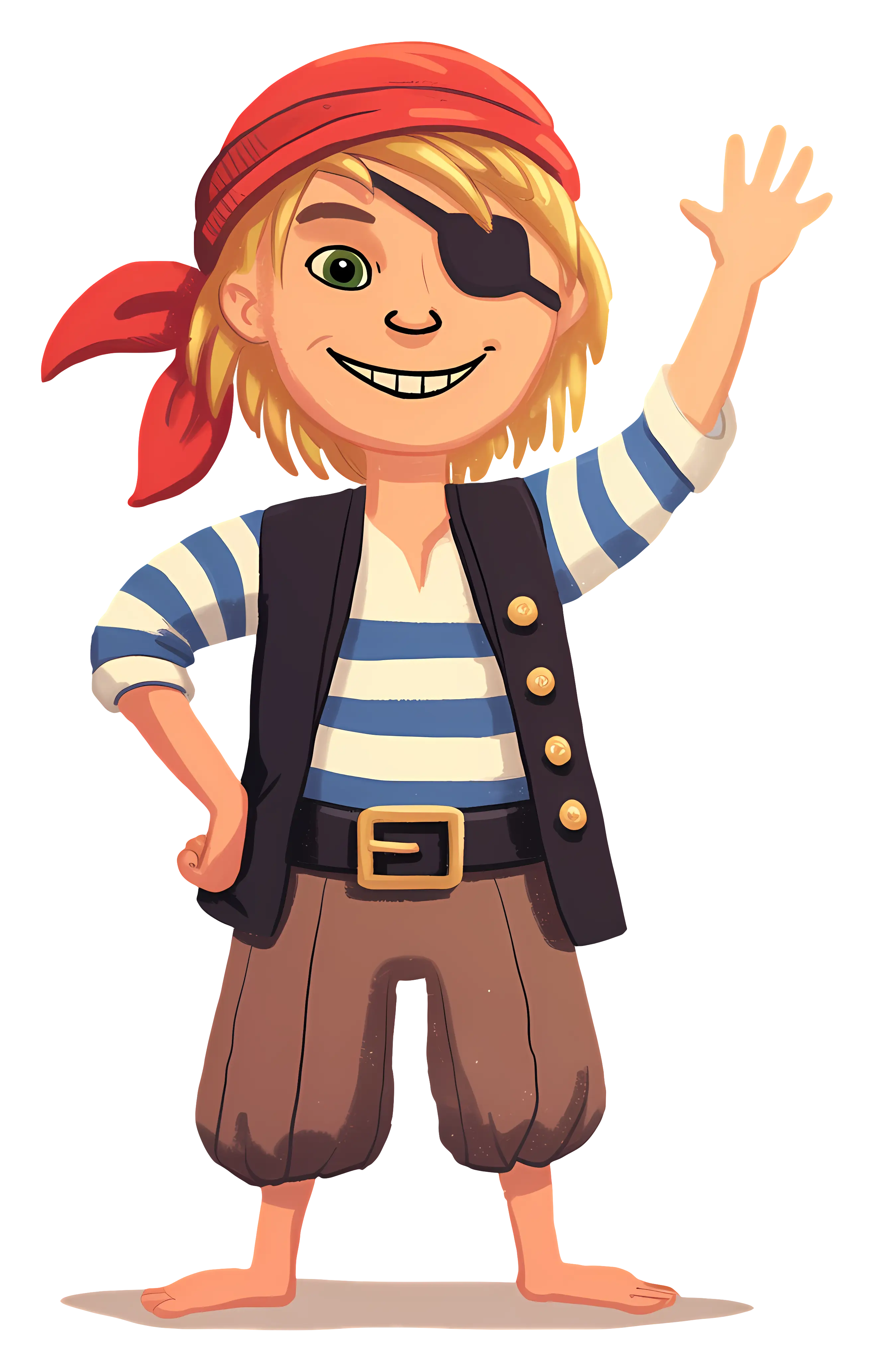 Cheerful Pirate Character