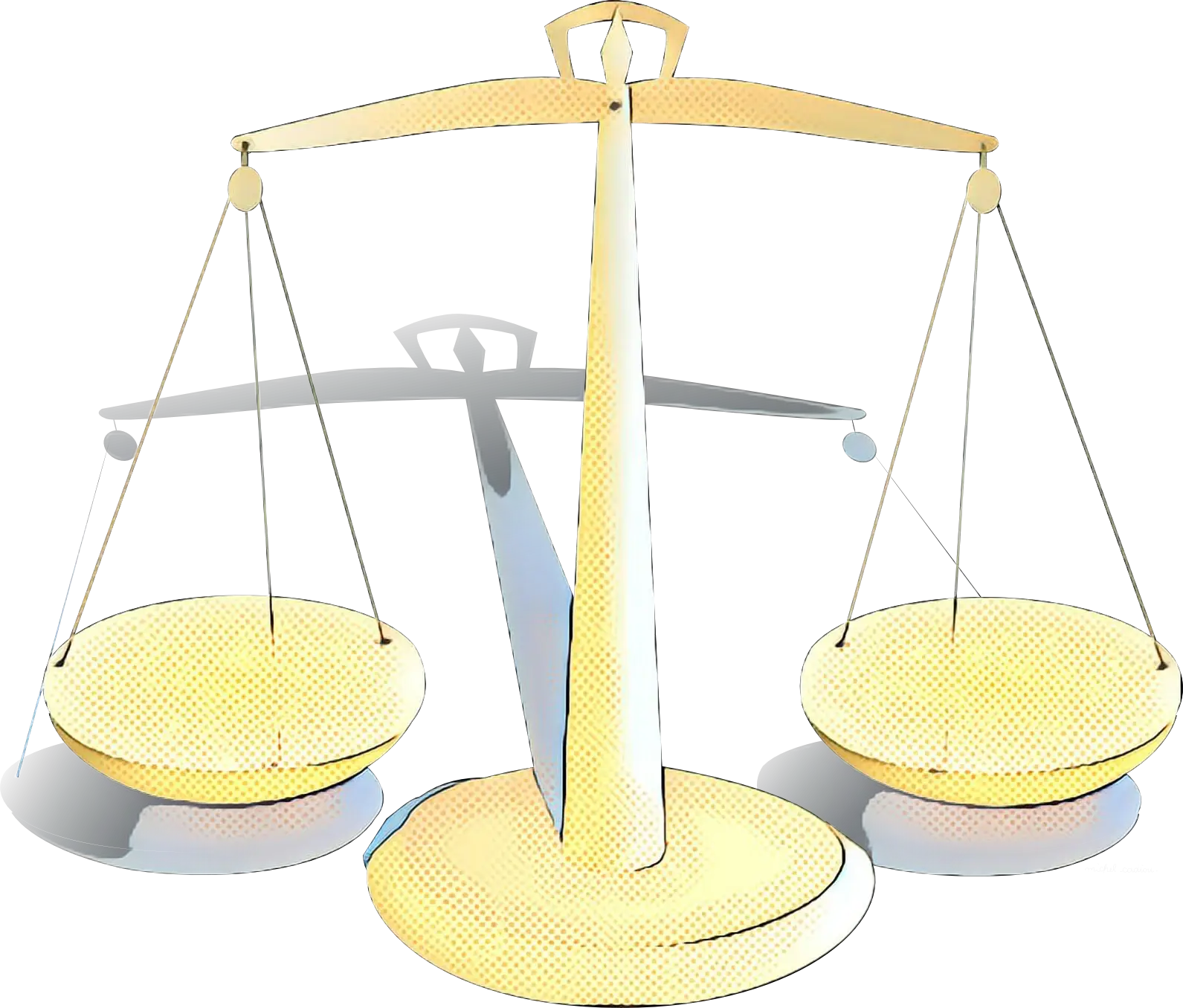 Golden Balance Scale Illustration