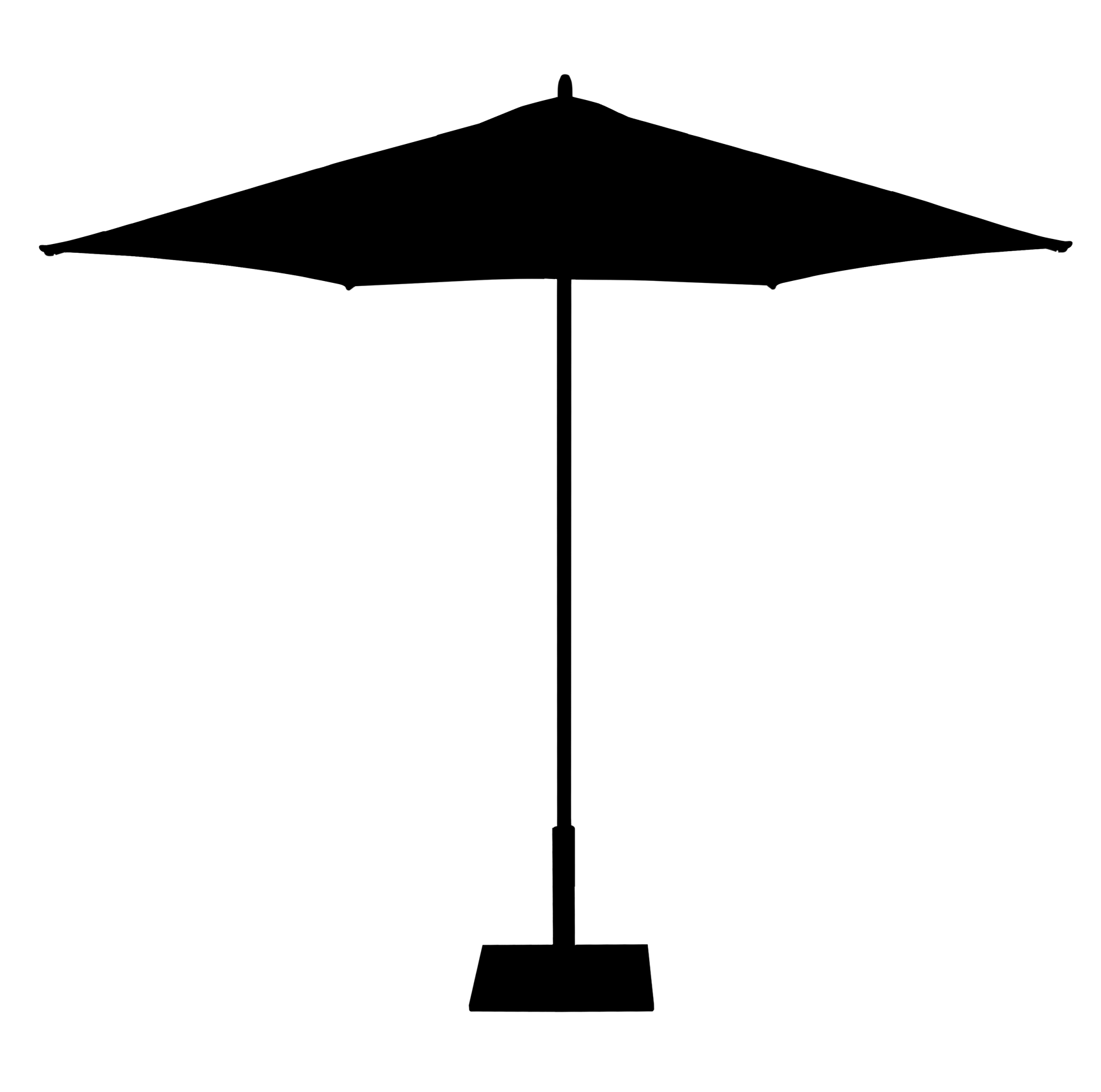 Black Umbrella Silhouette Icon