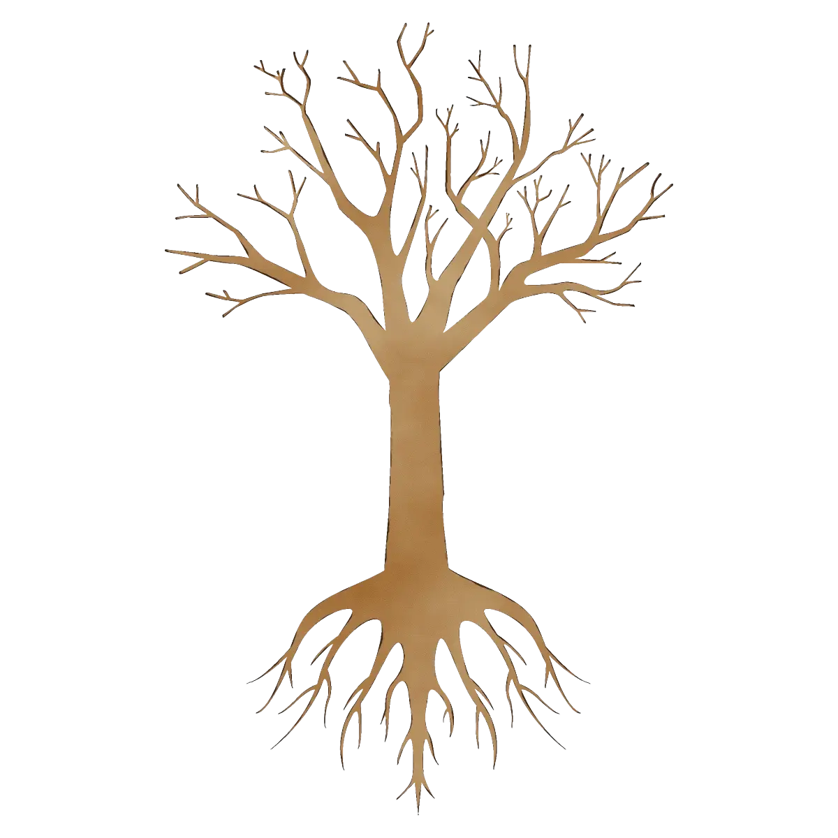 Abstract Tree with Roots Design