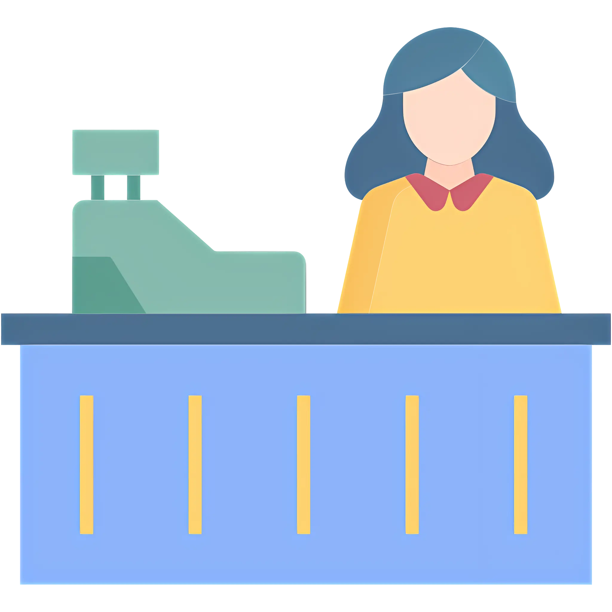 Cashier at Store Counter