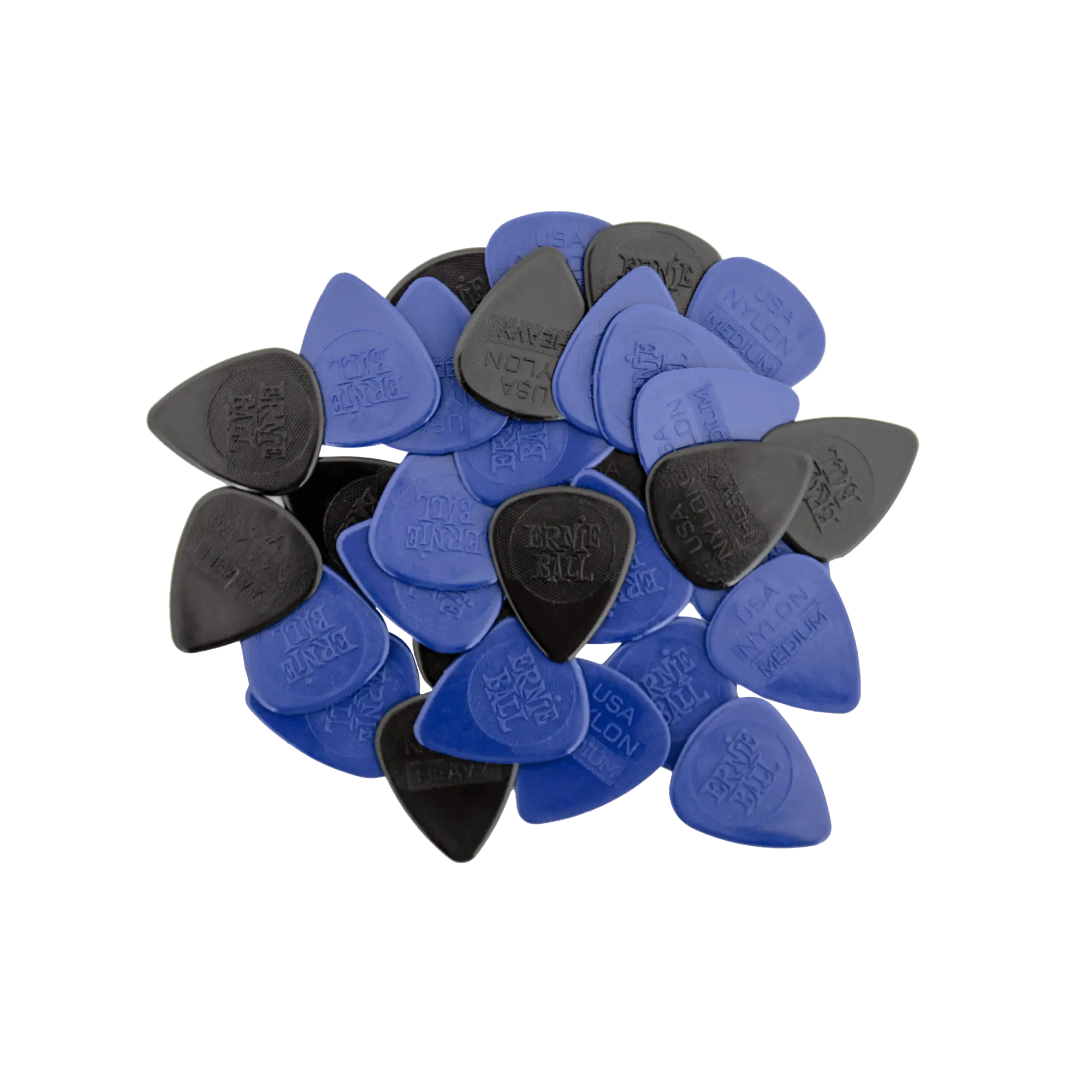Pile of Blue and Black Guitar Picks