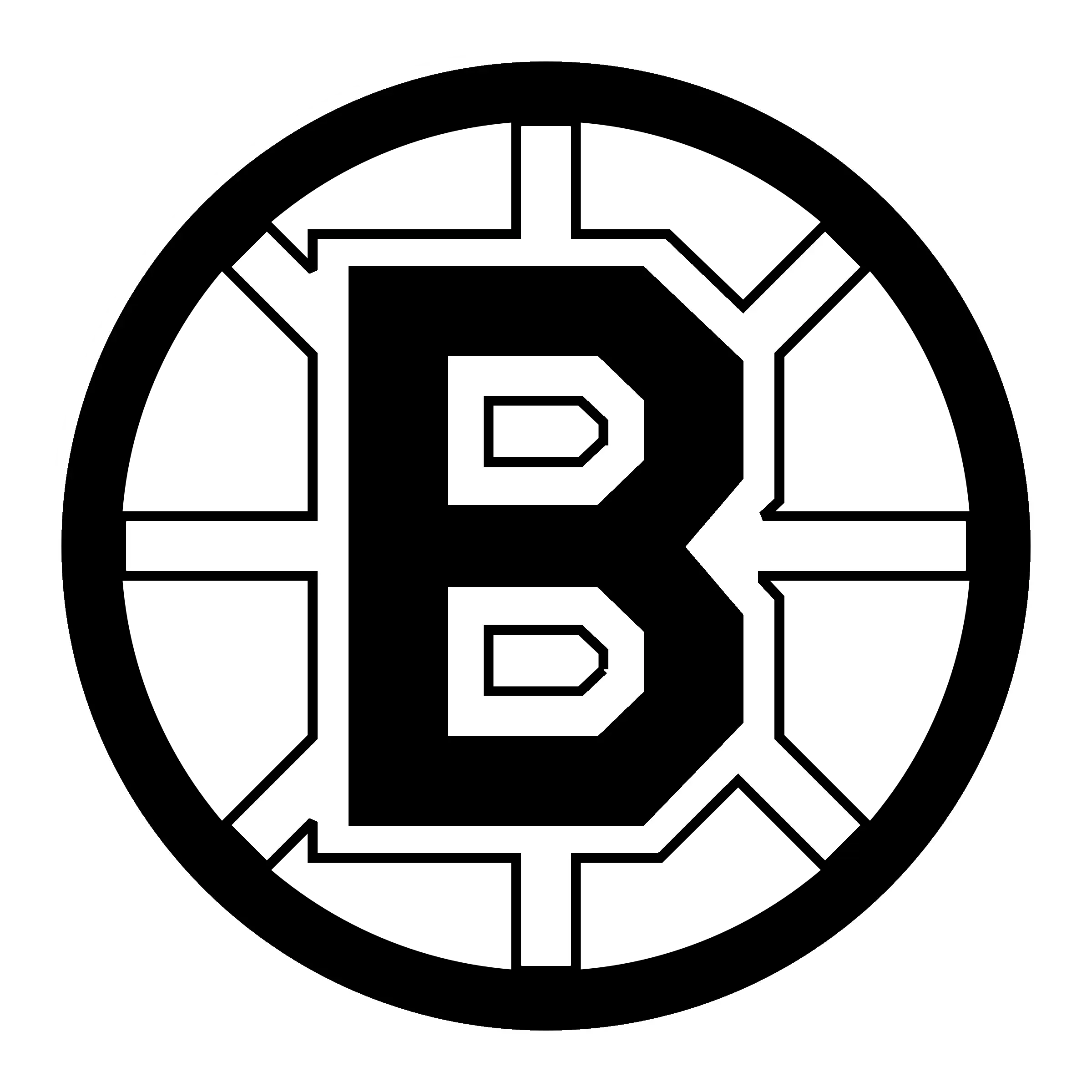 Letter B Logo Design in Black and White