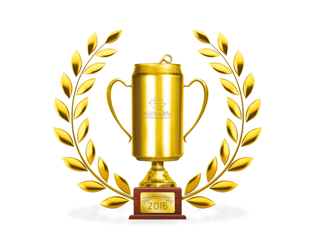 Gold Trophy with Laurel Wreath Design