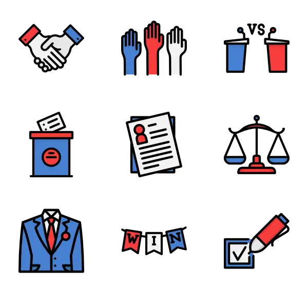Set of Political Symbols for Elections and Justice