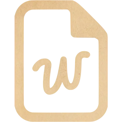 Text Document Icon with W