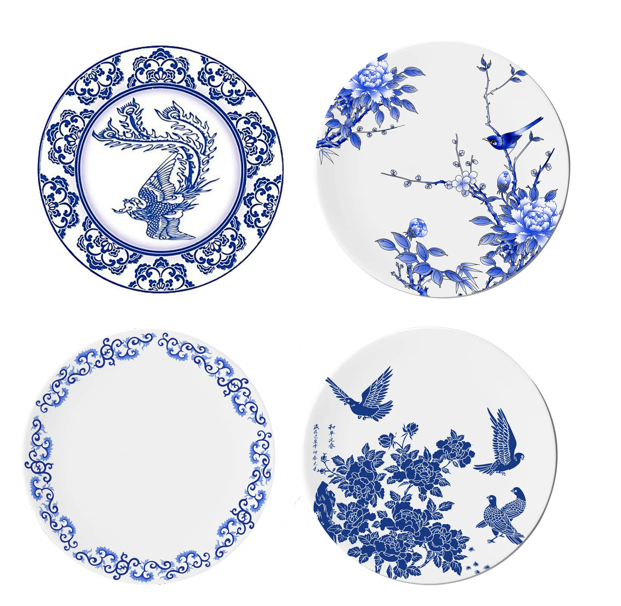 Beautiful Blue and White Decorative Plates