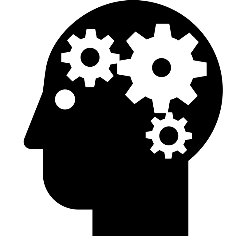 Human Head with Gears Icon