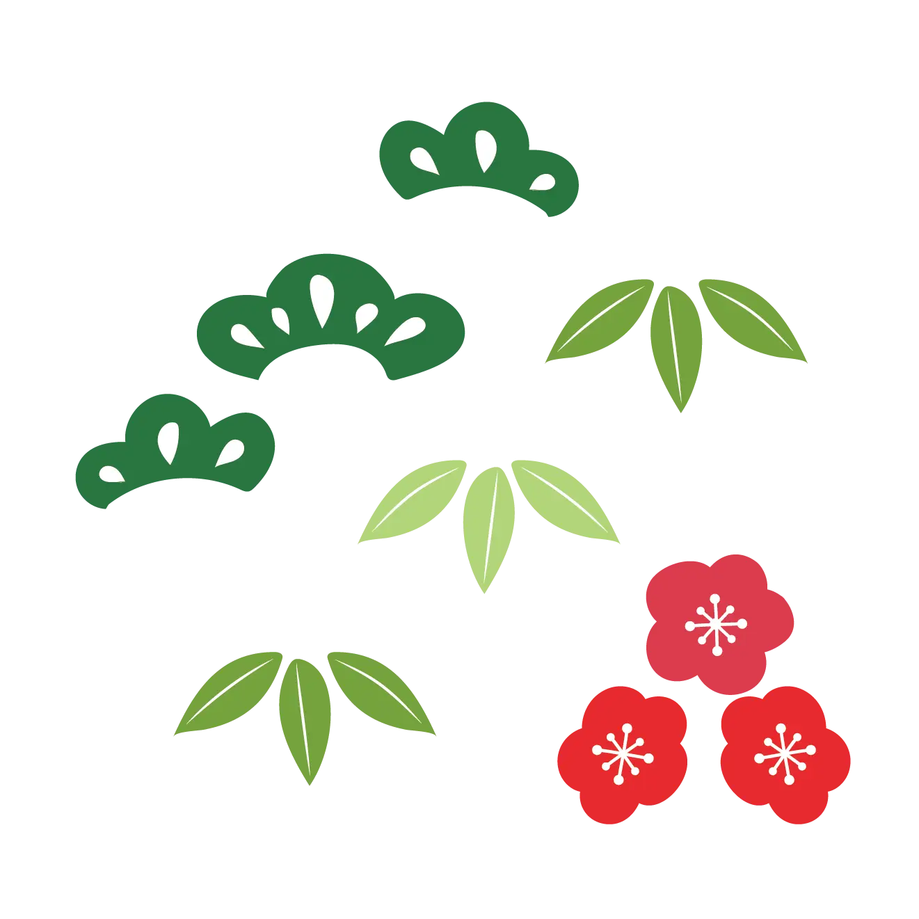 Green and Red Floral Pattern