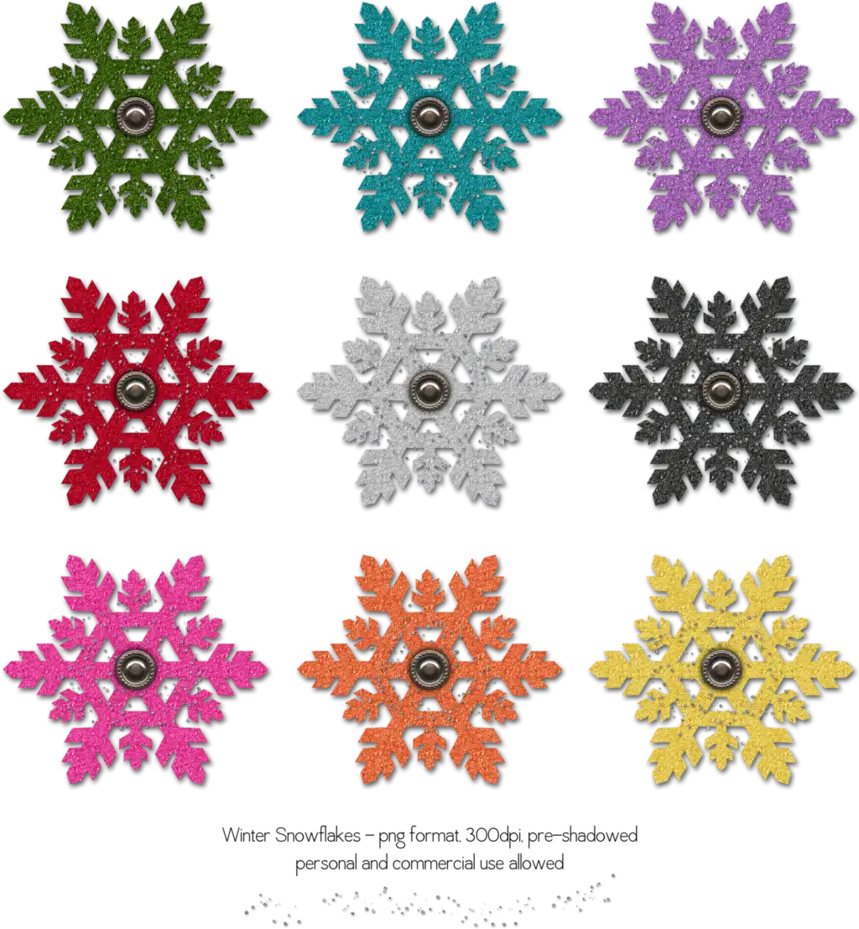 Colorful Snowflakes for Winter Decoration
