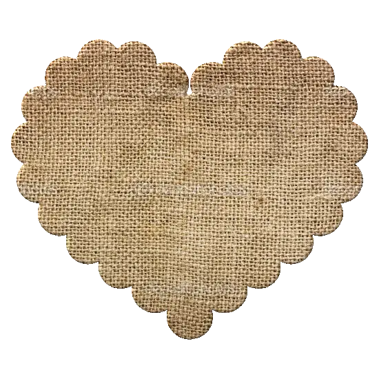 Burlap Heart Decoration