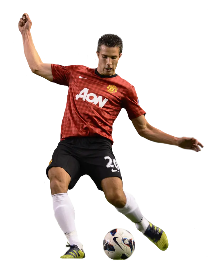 Soccer Player in Action Wearing Red Jersey