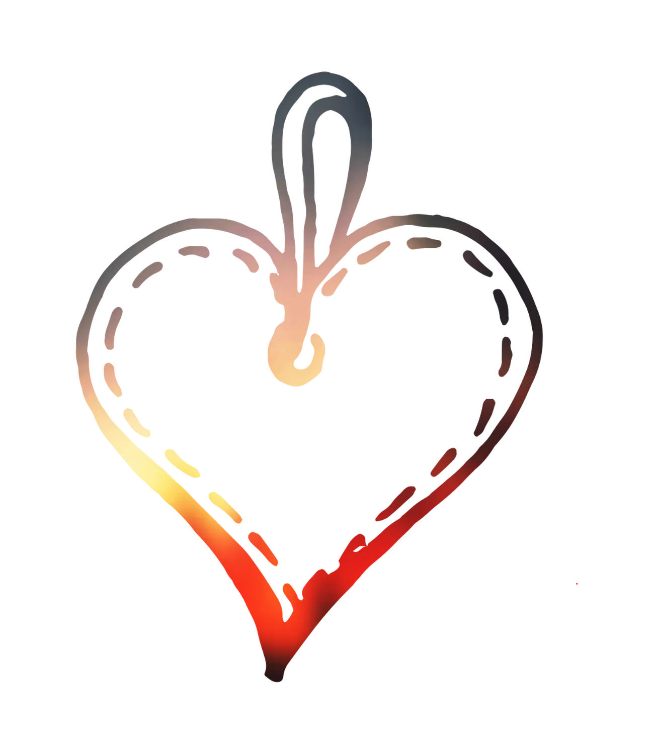 Hand-Drawn Stitched Heart Illustration