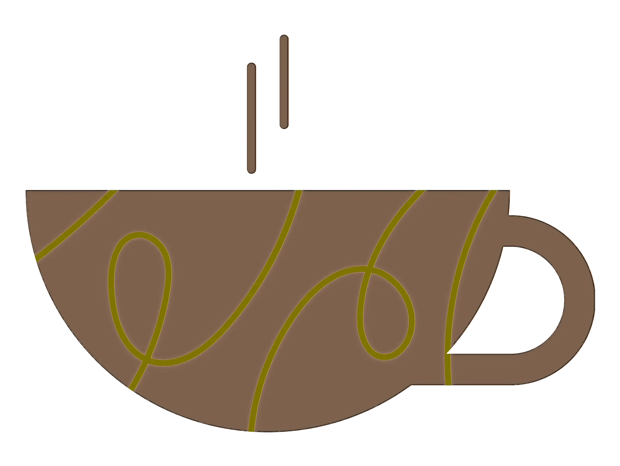 Stylized Brown Coffee Cup Design