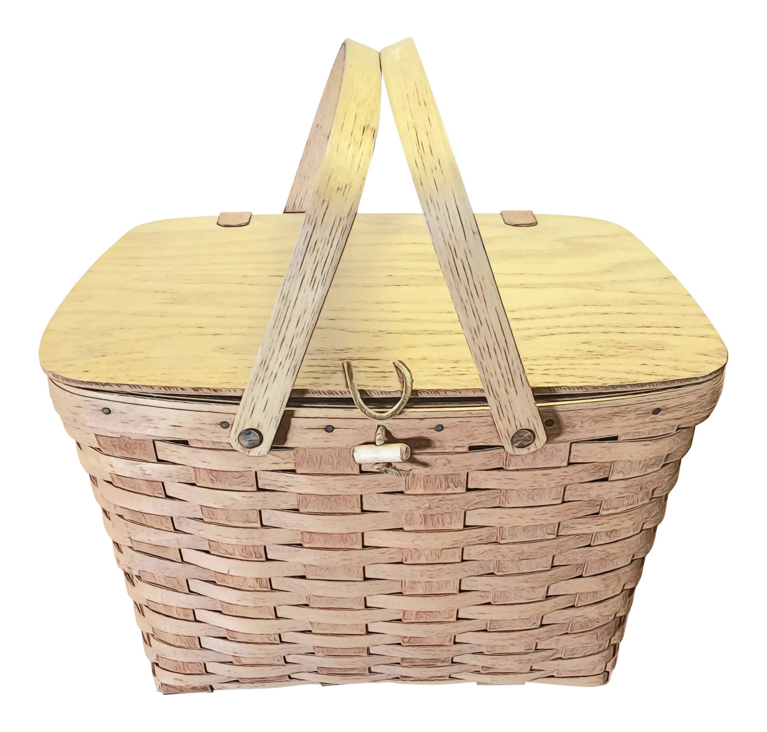 Wicker Picnic Basket with Handles