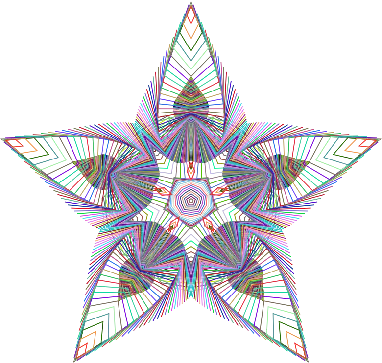 Geometric Colorful Star Abstract Design