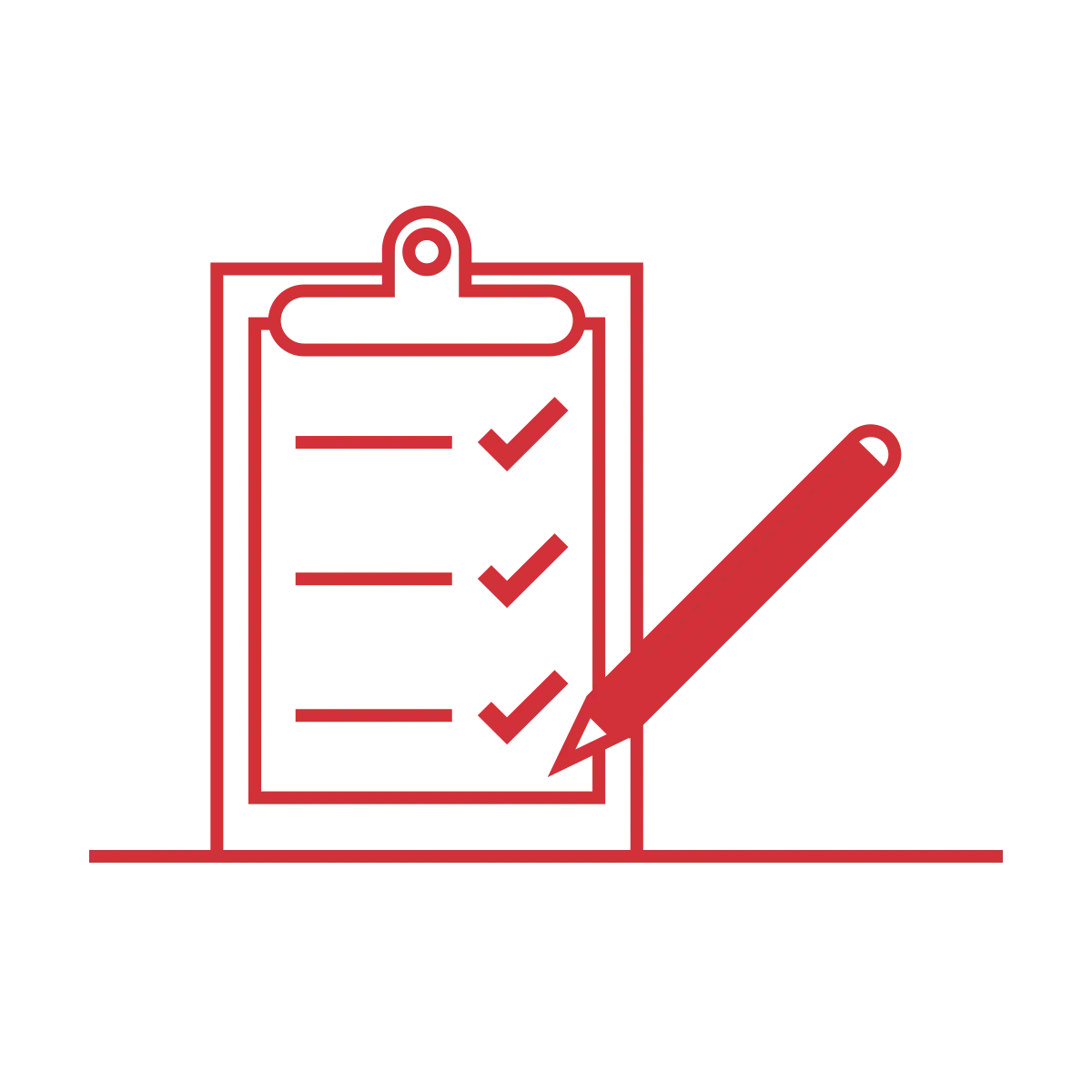 Clipboard with Checklist and Pencil Illustration