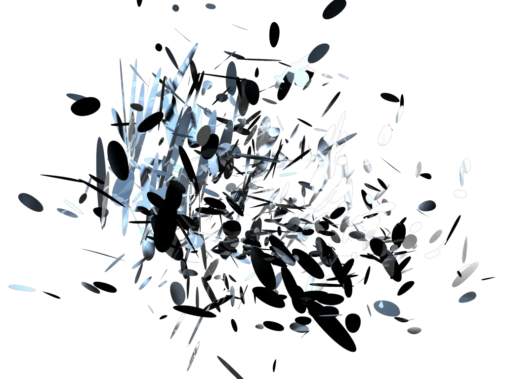 Dynamic Abstract Art with Black and White Elements