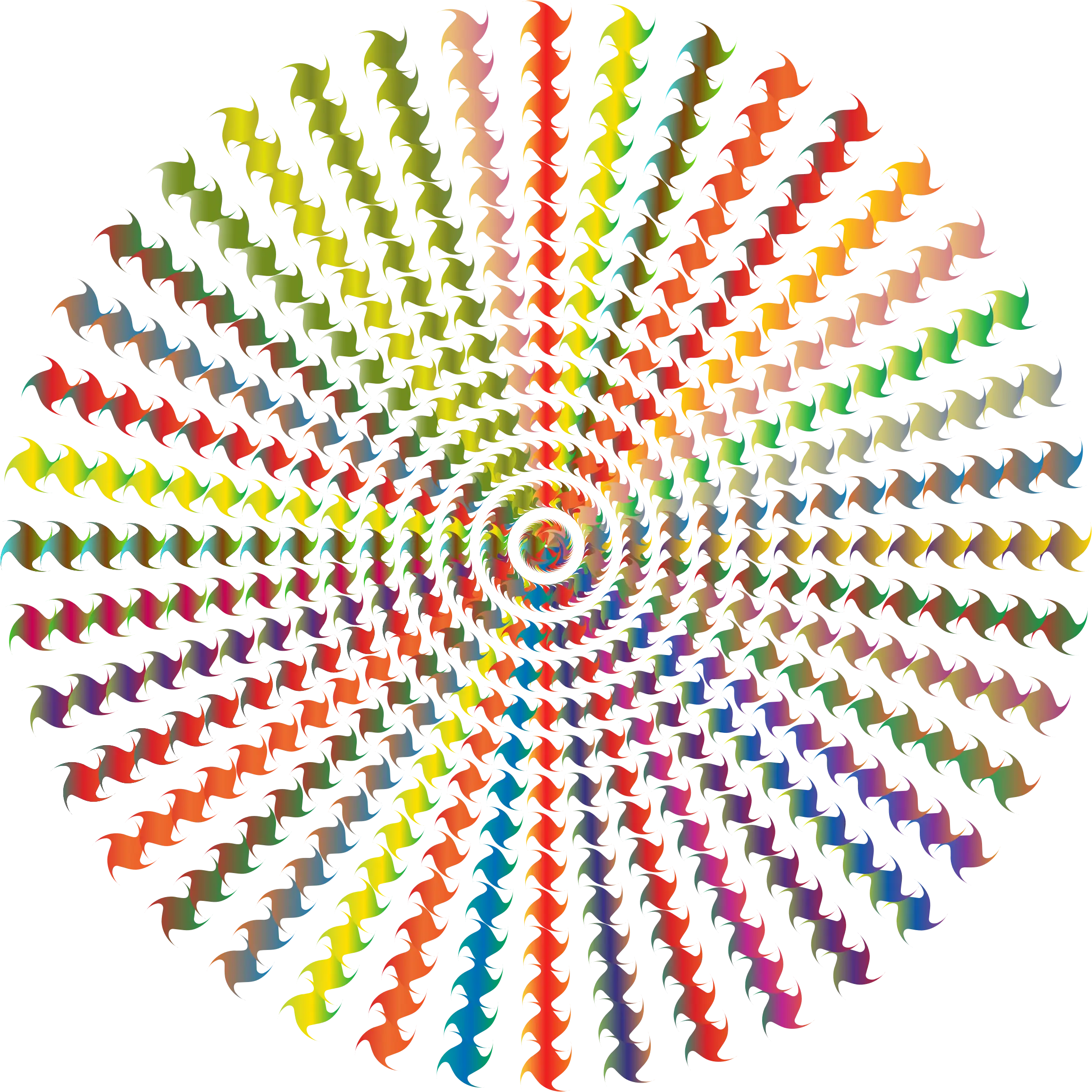 Vibrant and Colorful Spiral Design Illustration