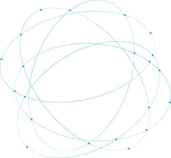 Blue Orbit Lines Pattern