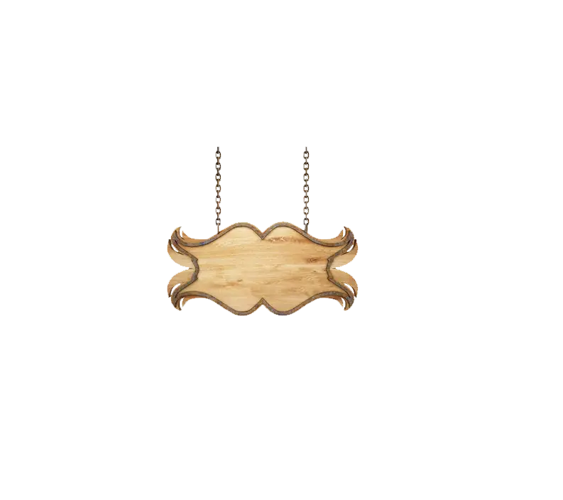 Hanging Wooden Sign