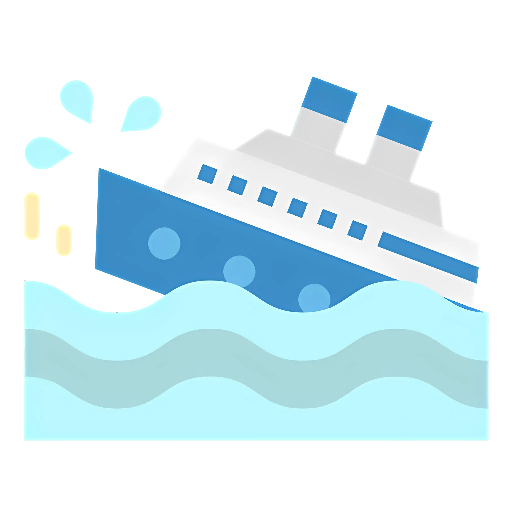 Sinking Ship in Water