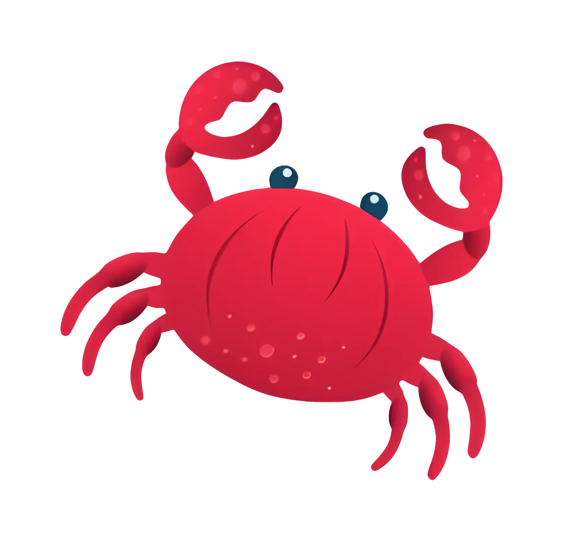 Cartoon Red Crab Illustration