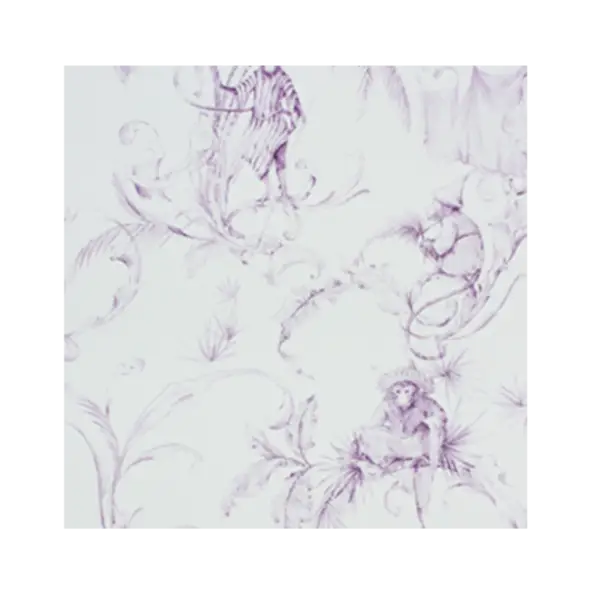 Purple Monkey Pattern Wallpaper
