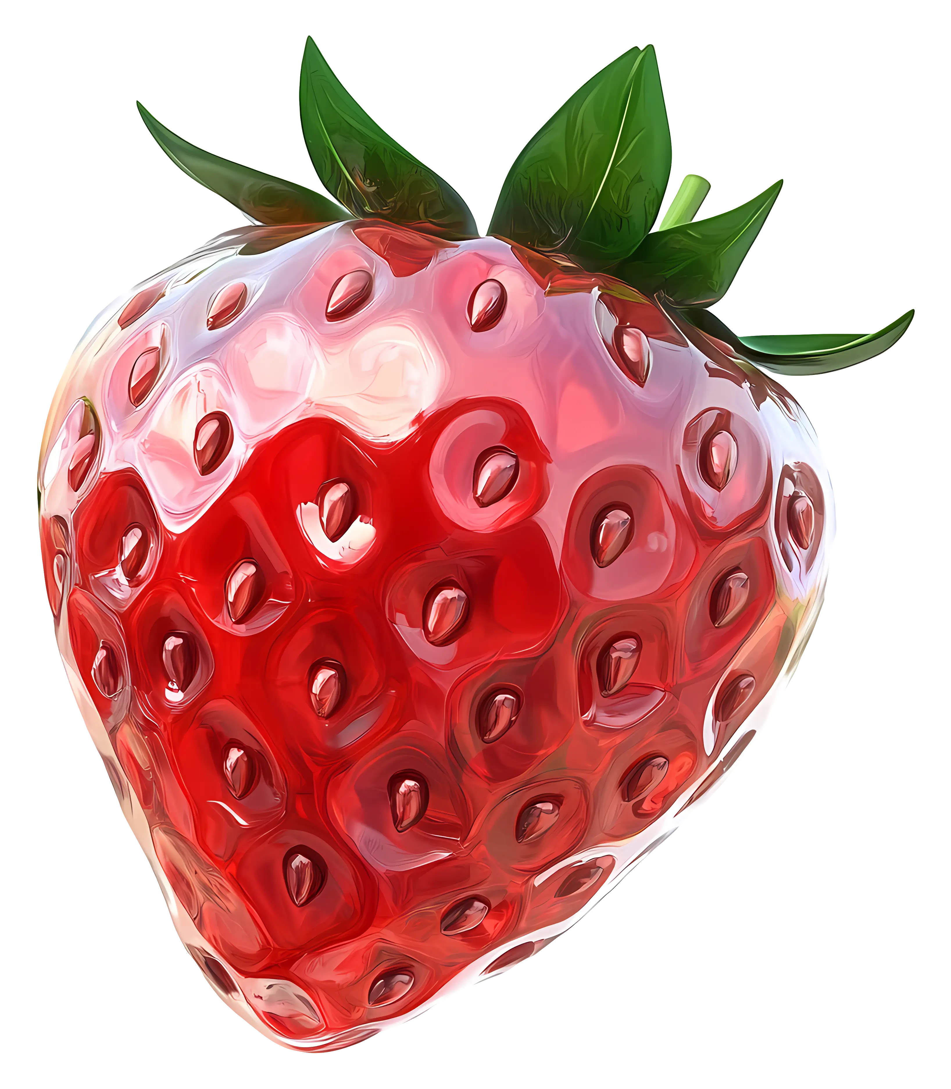 Heart-shaped Juicy Strawberry