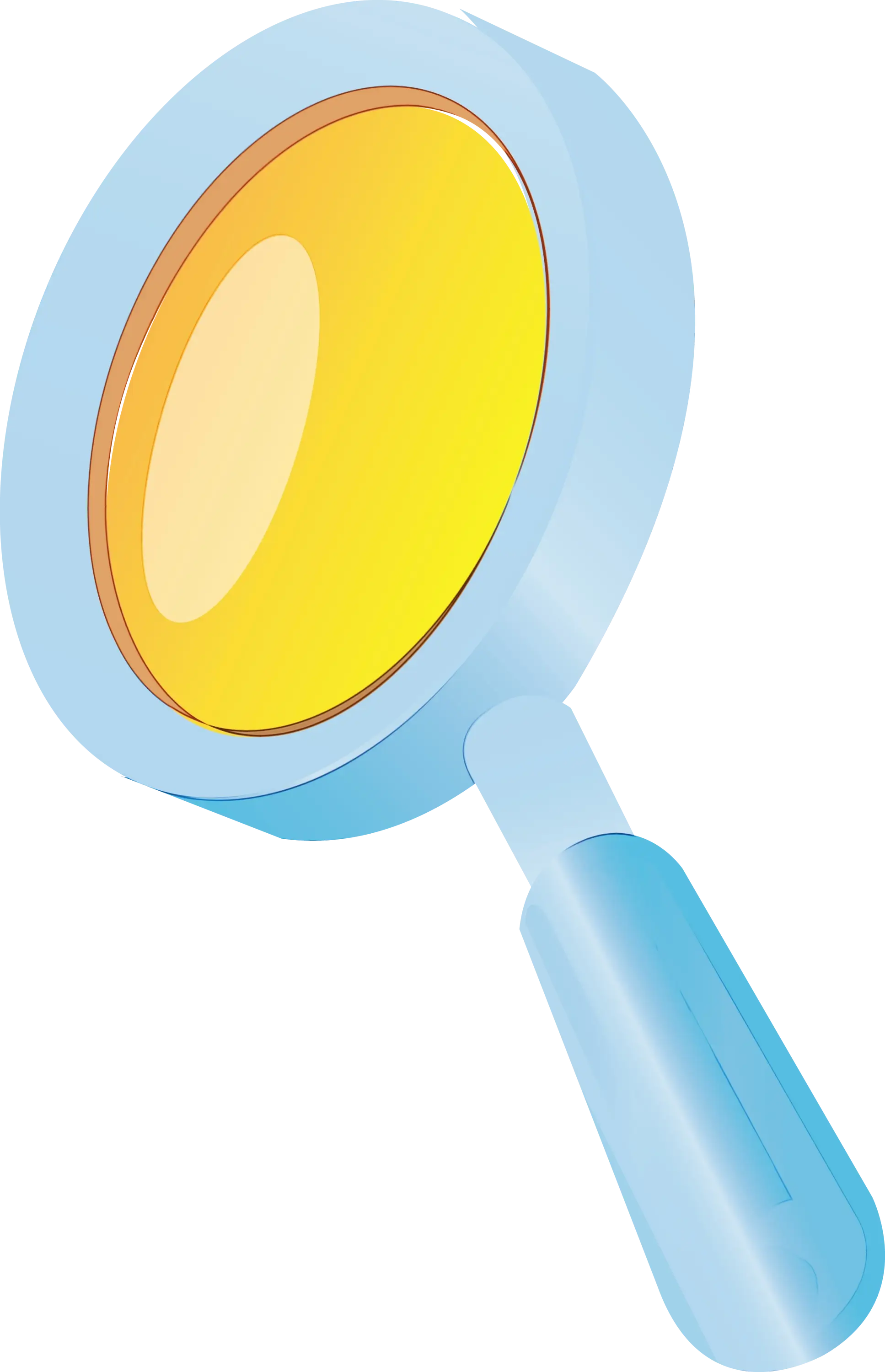 Blue Magnifying Glass for Searching