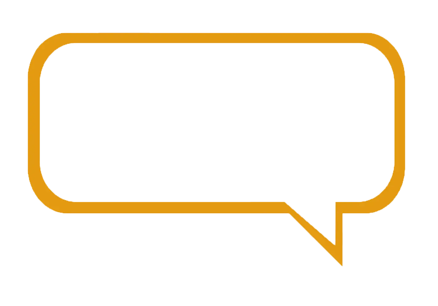 Yellow Speech Bubble Outline in Minimal Design