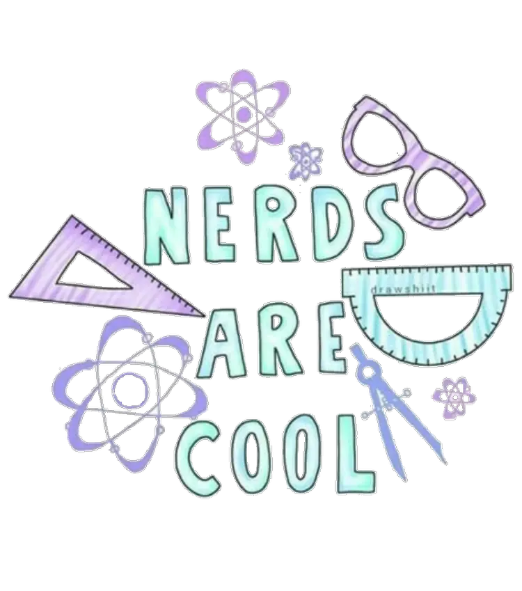 Nerds Are Cool Text Illustration
