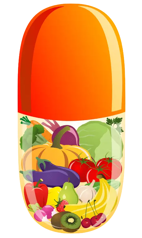 Healthy Vegetable Capsule Illustration