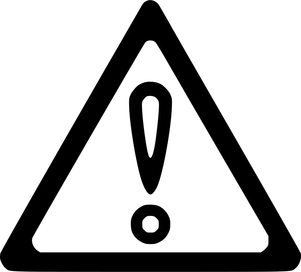 Black Exclamation Warning Sign Logo