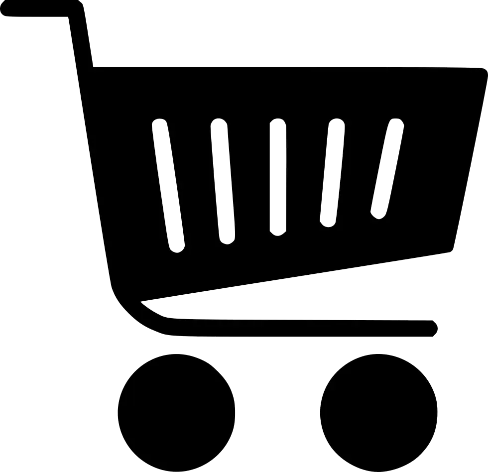 Black Shopping Cart Icon Symbol
