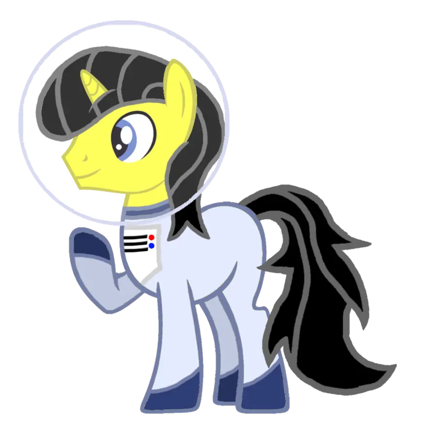 Cartoon Astronaut Unicorn in Space Travel Gear