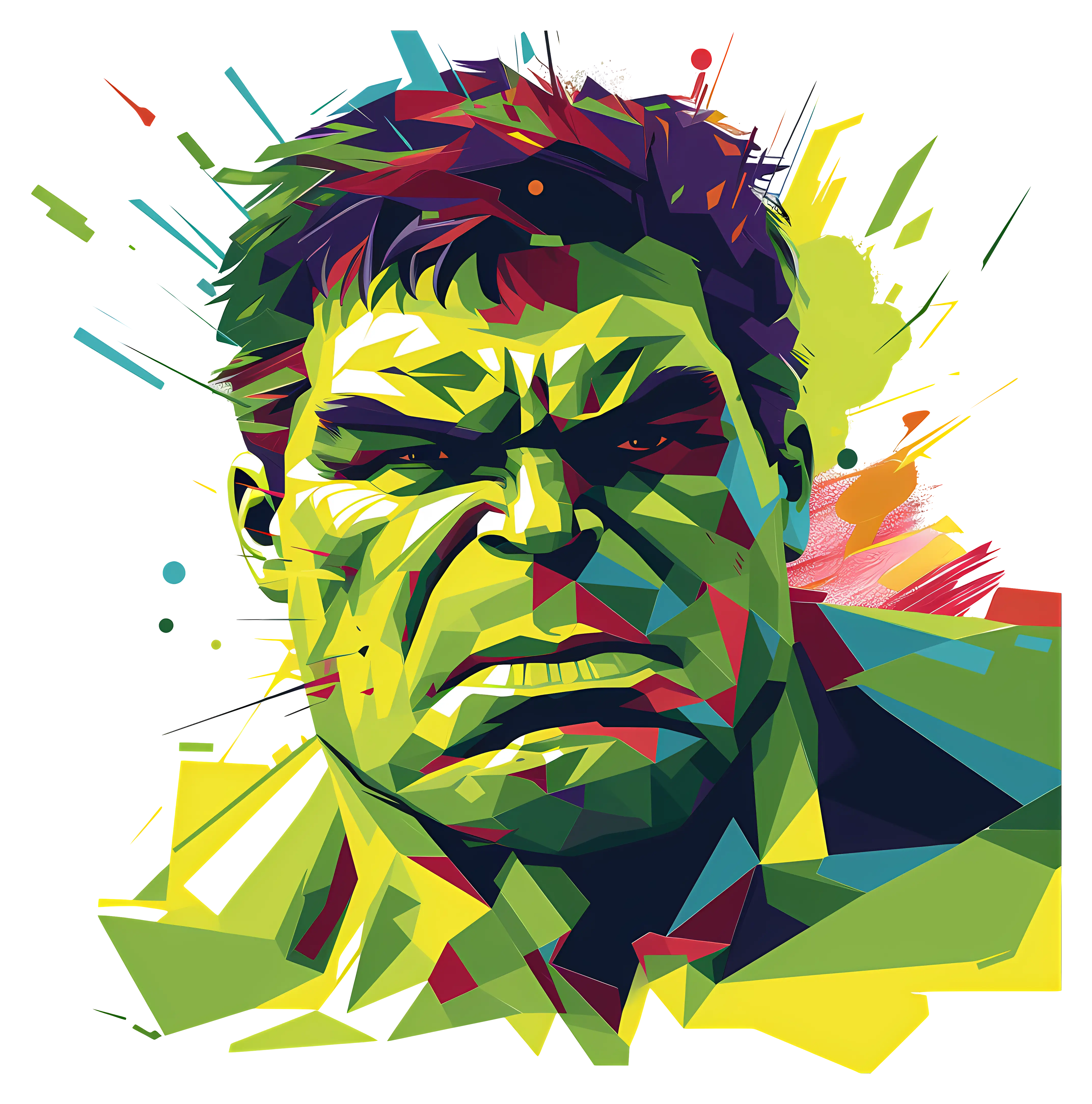 Colorful Hulk Illustration