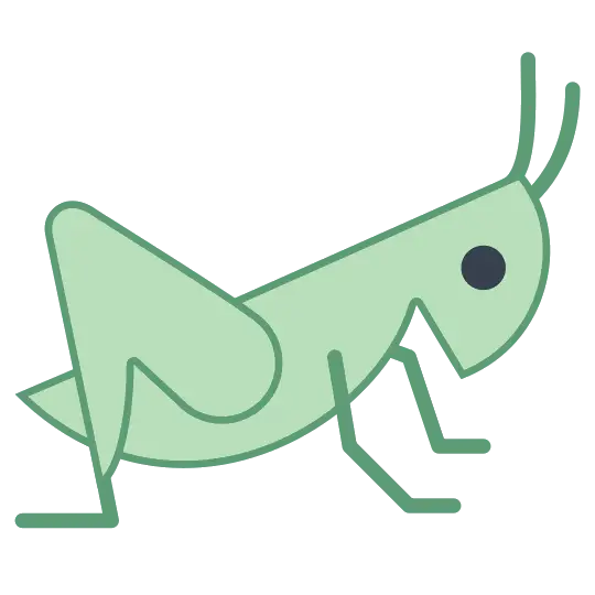 Green Grasshopper Cartoon Illustration