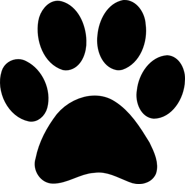 Black Paw Print Icon